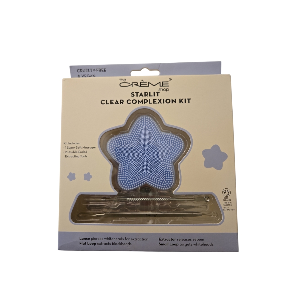 NWT The Crème Shop Starlit Clear Complexion Kit Face Massager And Skincare Tools